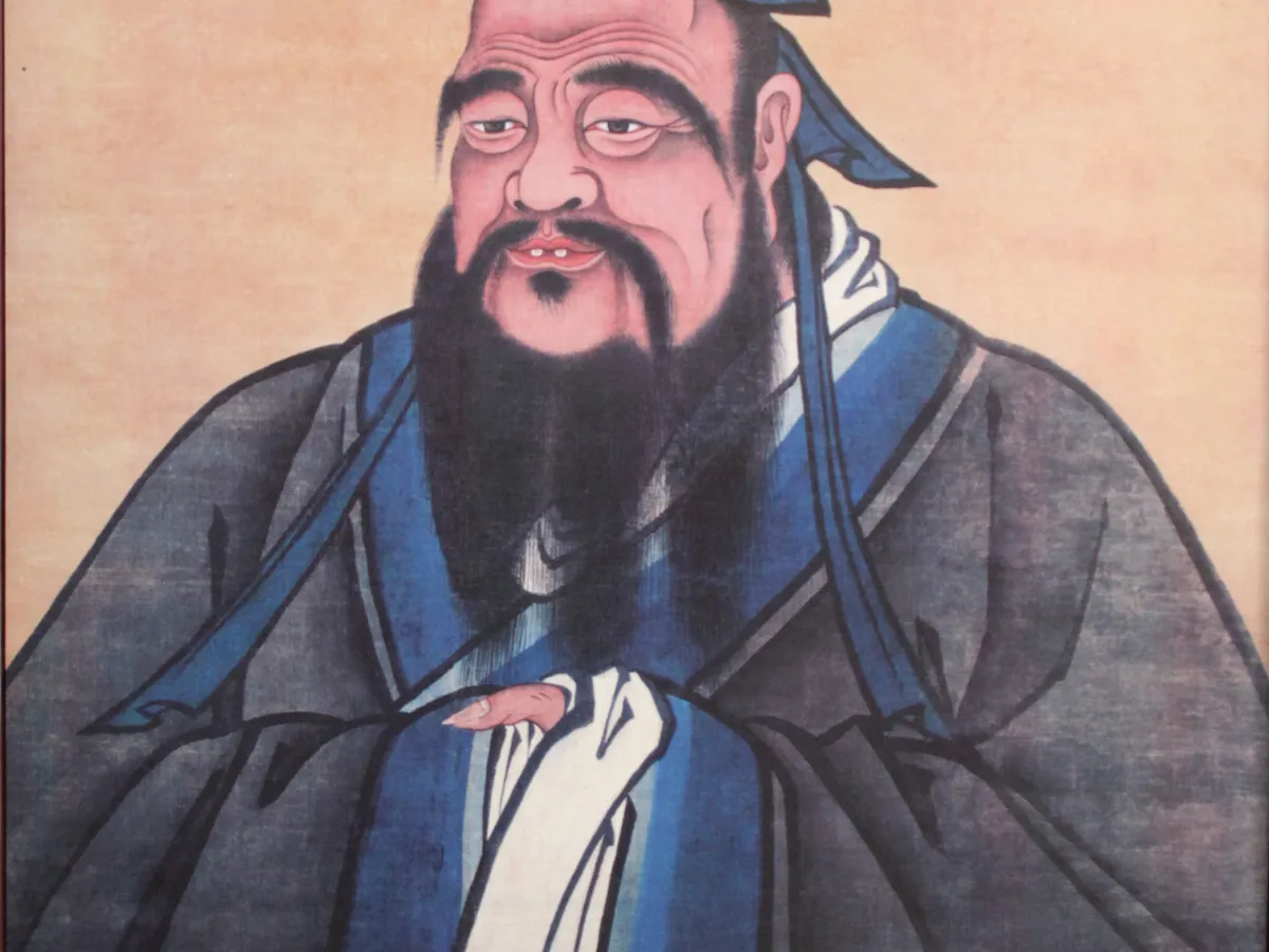 Portrait of Confucius representing Chinese philosophy